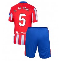 Atletico Madrid Rodrigo De Paul #5 Koti Peliasu Lasten 2024-25 Lyhythihainen (+ Lyhyet housut)